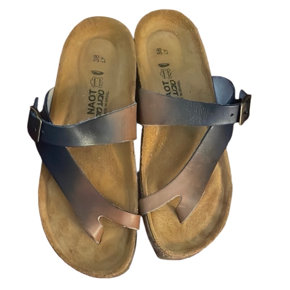 Naot Two-Tone Leather Sandals